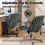 Chaise de bureau Criss Cross avec dossier réglable, roues pivotantes et accoudoirs réglables-894017817