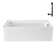 Streamline 66 in. x 32 in. Acrylic Right-Hand Drain Alcove Bathtub in Glossy White With External Drain