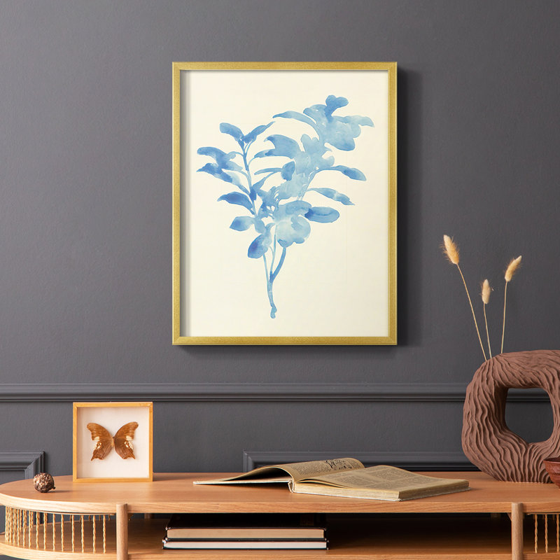 «Verditer Fig II», reproduction encadrée - bois massif, H 28 po x l 22 po