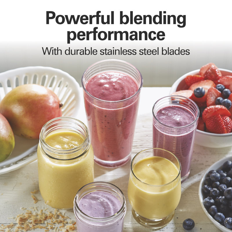 Hamilton Beach® Personal Blender with 2 Jars and Travel Lids White