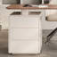 Bureau rectangulaire à 3 tiroirs en bois manufacturé brun noisette + blanc crème-108516516-108516517