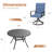 4-Person Patio Dining Set with Metal Round Dining Table and Padded Swivel Chairs-229123985