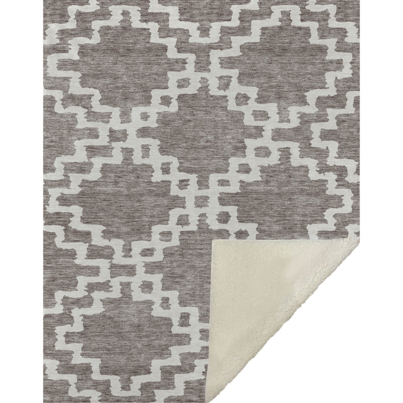 Jeté en sherpa Addison Sherpa ASB902, Taupe