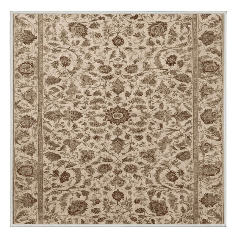 Tapis beige lavable à la machine, Carré 3 pi