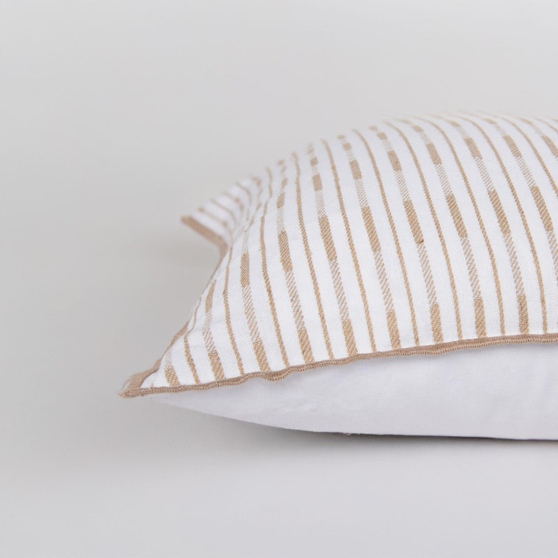 Jeté en coton / polyester, Blanc/naturel, Polyester