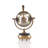 Analog Metal Mechanical Tabletop Clock in Brown