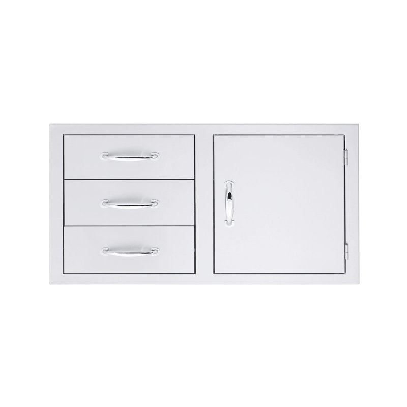 Ensemble de 3 tiroirs et porte d'accès en acier inoxydable Summerset Grills