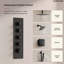  Système de douche thermostatique double à haute pression avec douche à main et jet pour le corps 16 po Thermostatic-89833289
