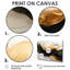 Or et noir Soft Wave Fusion IV - Formes grandes et grandes impressions sur toile, 4 pièces-331777686-331777687