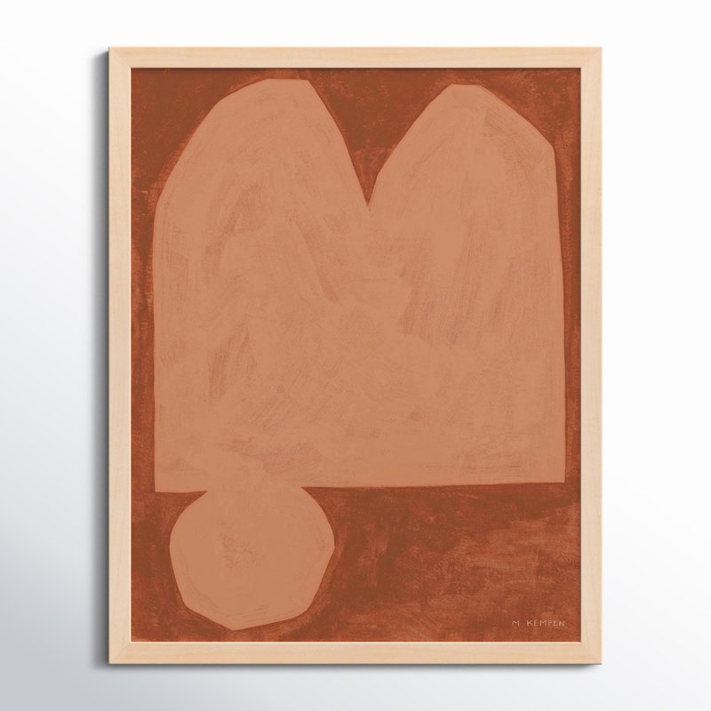 «Module On Terra Cotta 3» par Michael Kempen - Art mural encadré, H 20 po x l 16 po, Brun