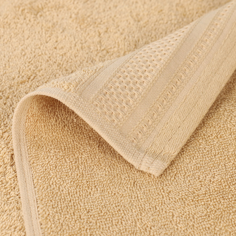 Gold Honeycomb Textured Cotton Bath Towels Set of 4