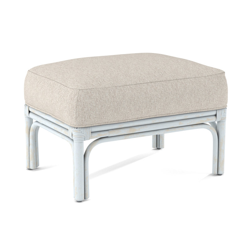 Boca Ottoman, Brown Geometric, 0456-33, Bisque