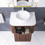 Meuble-lavabo mural simple 24 po avec lavabo en céramique blanche 24 po