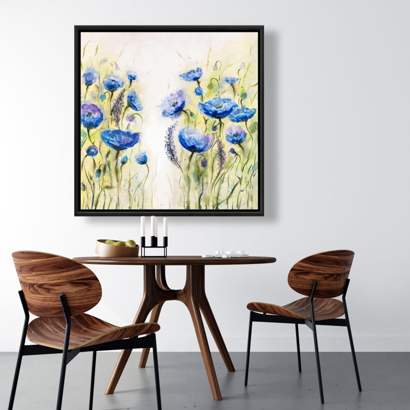 Blue Garden Print On Canvas