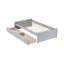 Lit simple gris, bois d'hévéa massif, 2 tiroirs, roulettes de rangement pour accessoires et vêtements, mobilier peu encombrant-1414593456