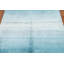 Tapis contemporain contemporain rayé bleu Gabbeh