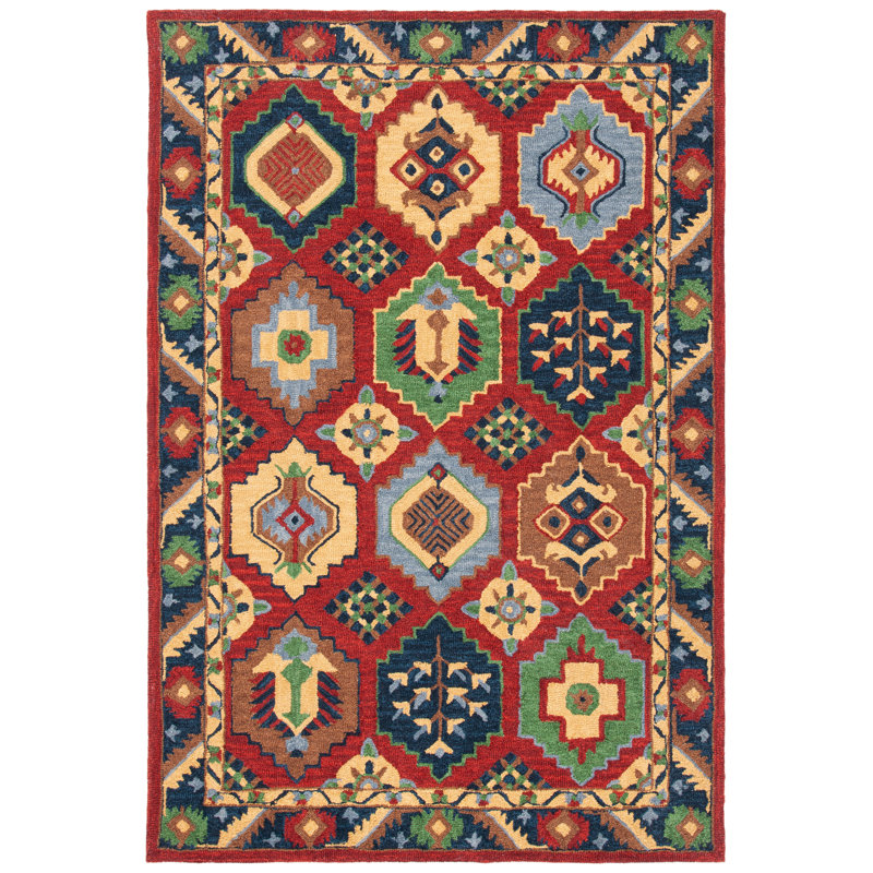 Gorou Hand Tufted Wool Oriental Rug, Rectangle 5' x 8'