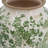 Flower Vase - 7.5" x 7.5" x 14.5" - Green/White