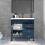 Meuble-lavabo de salle de bain 35,6 po Mid-Century-133954643