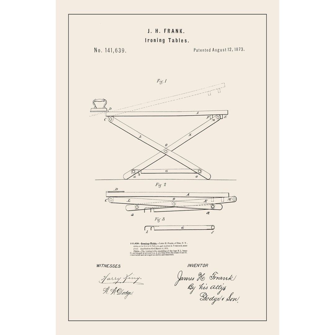 Leinwandbild Laundry Patent IV von Victoria Barnes