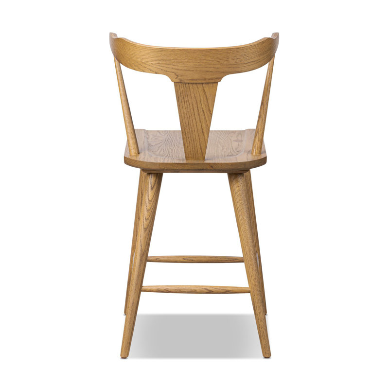 Garth Solid Wood Bar Stool, Sandy Oak, Bar Stool (29" Seat Height)