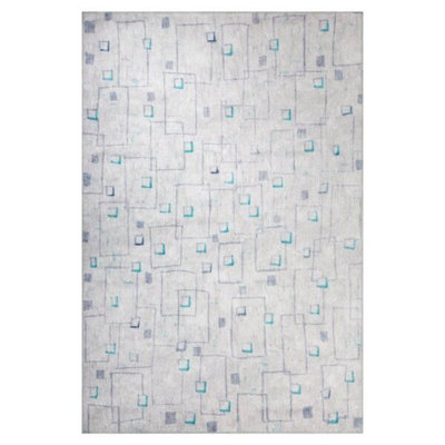 Premium Machine Washable Carpet, 4.6 x 6.2 Feet, 100% Polyester, 1850 g/m² | Pile Height: 0.2 Inches | Eco-Friendly Recycled Poly Cotton Underside | Perfect for Living Room, Bedroom, and High-Traffic Areas