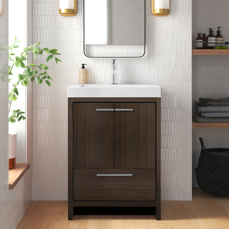Ensemble de meuble-lavabo simple 24 po Southmead, Noyer