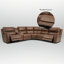 Canapé modulaire inclinable surdimensionné en cuir surdimensionné triple avec soutien lombaire à appui-tête sans gravité-1322998160-1322998163