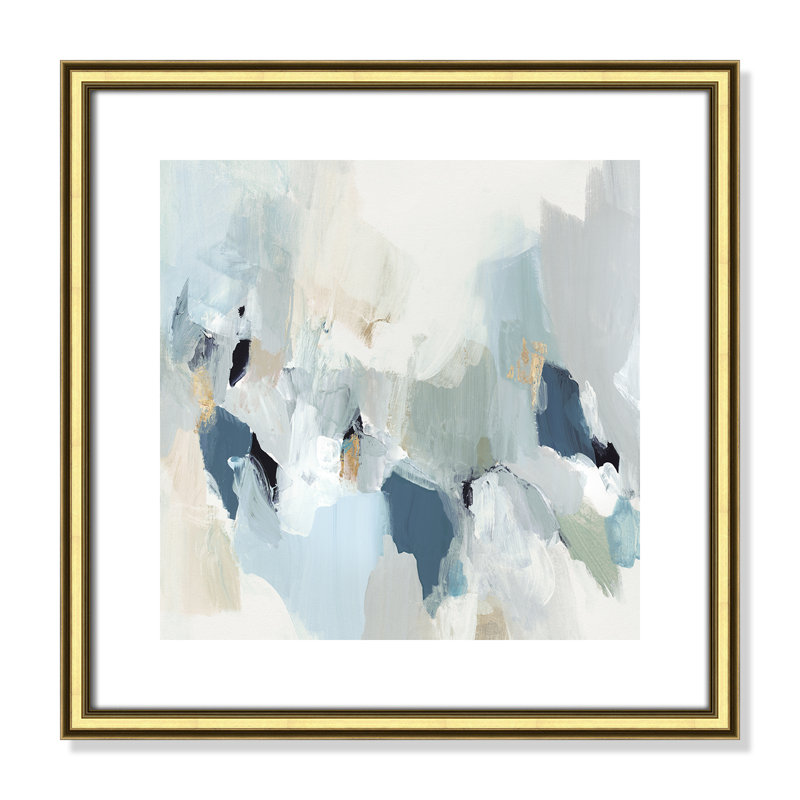 Little Talks " Little Talks II " by Isabelle Z, 18.25" H x 18.25" W x 0.88" D, Gold Framed Paper