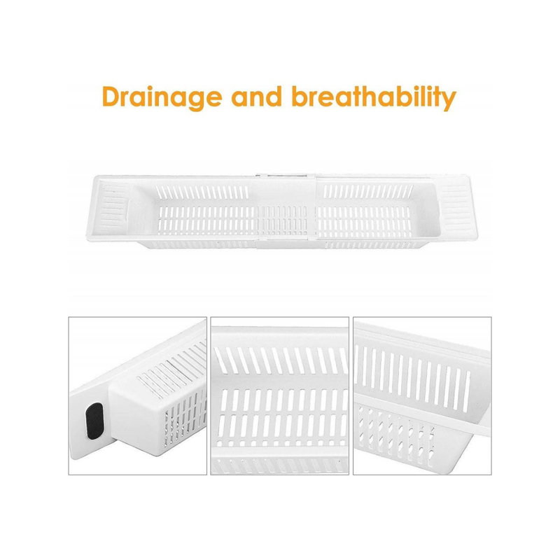 Yeles Bath Tray Extendable Bath Caddy Tray for Bathtub Adjustable Tray Over Tub Bathroom Accessories