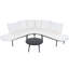 Ensemble de canapé courbé demi-lune pour terrasse avec table basse-138331376