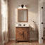 Luminaire pour meuble-lavabo de salle de bain 2 lumières Karalana en nickel brossé-1985005443
