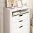 3-in-1 Vanity Table With Flip-up Mirror And Lights, Space-saving Makeup Desk With Hidden Stool And Storage Drawers-1424291093