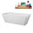 67" Streamline Soaking Freestanding Tub and Tray With Internal Drain-101698056
