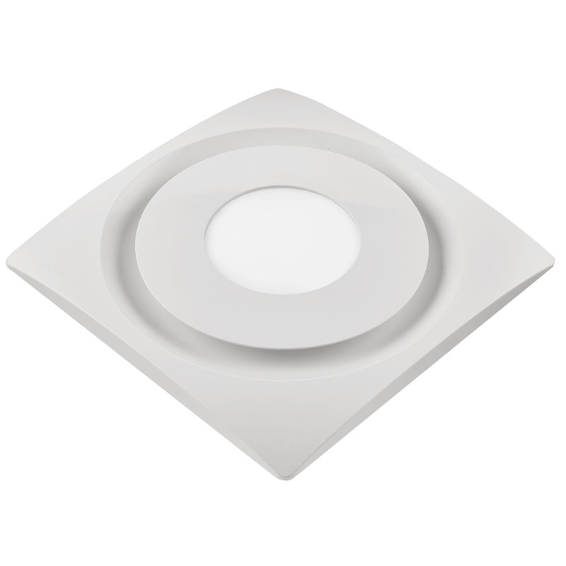 Ventilateur de salle de bain 90 CFM avec éclairage Slim fit, Blanc