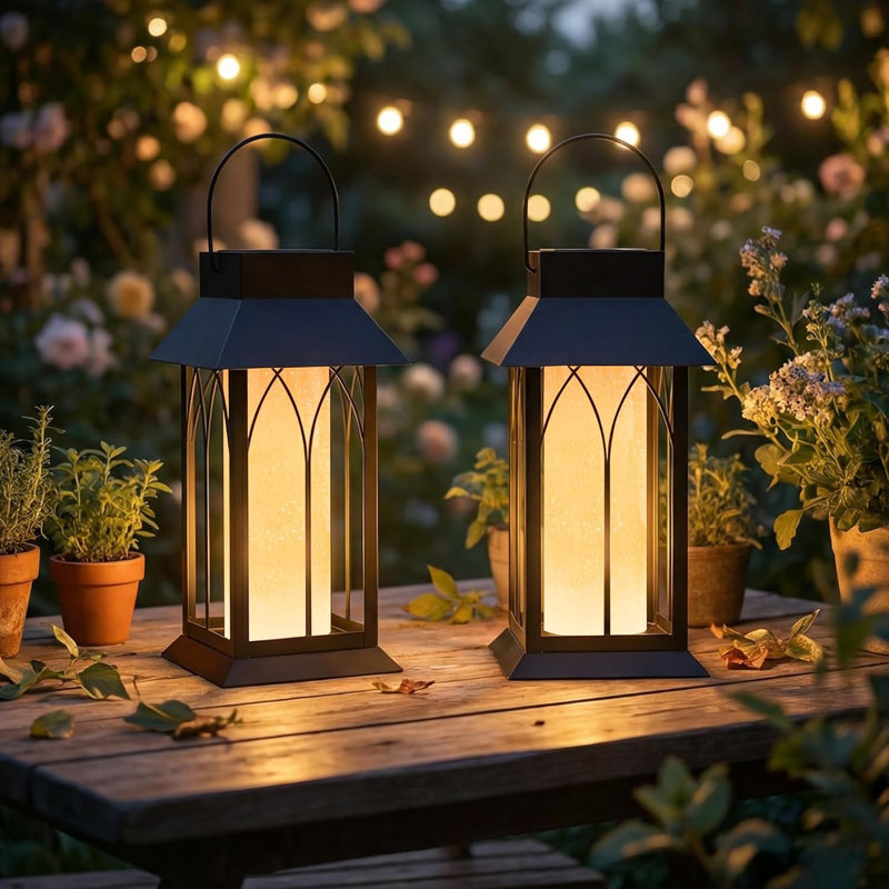 Lanterne suspendue solaire d'extérieur 19,4 "imperméable