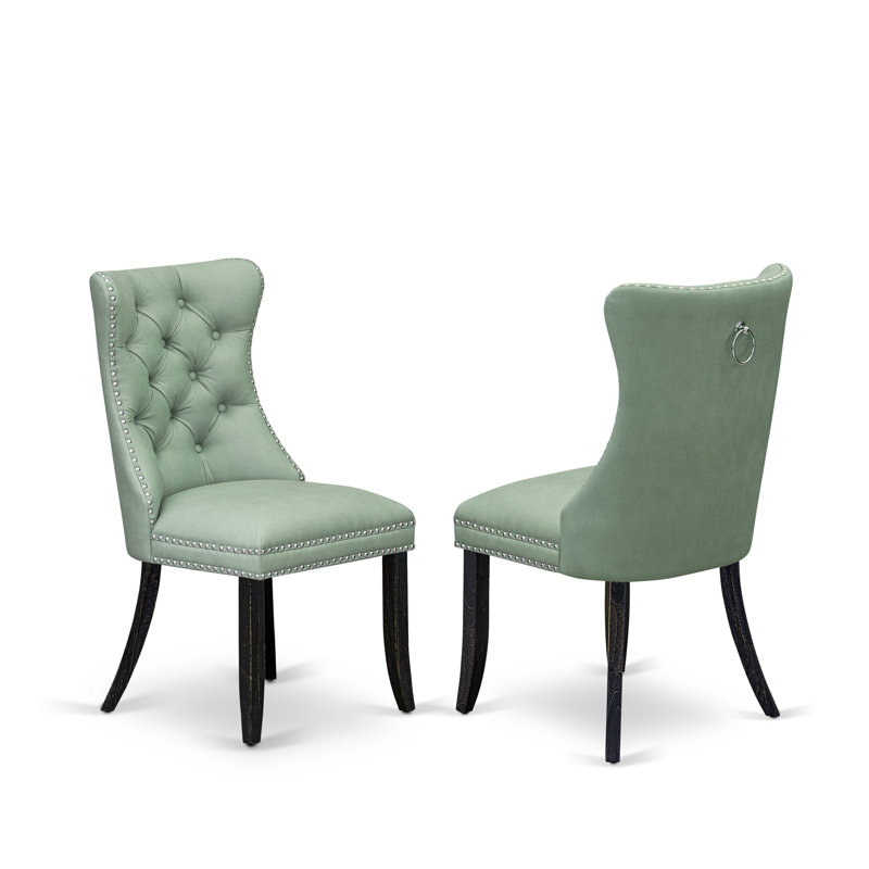 Chaises de salle à manger Dallas Parson, Vert saule