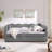 Linen Fabric Daybed with Two Drawers and USB Port-433412676-433412677