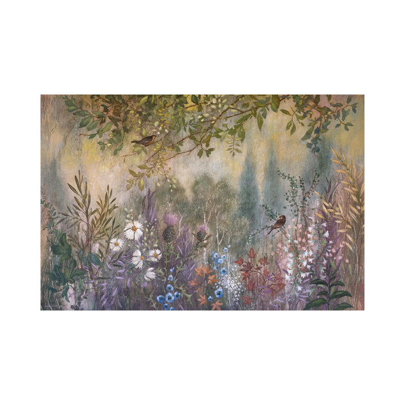 Wild Garden Tangle by Lisa Marie Kindley - Wrapped Canvas Painting, 66.04 cm H x 45.72 cm W x 3.175 cm D