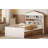 Twin Size House-Shaped Wooden Bed With Storage Shelf On The Headboard, Built-In Two Storage Drawers-1797083065