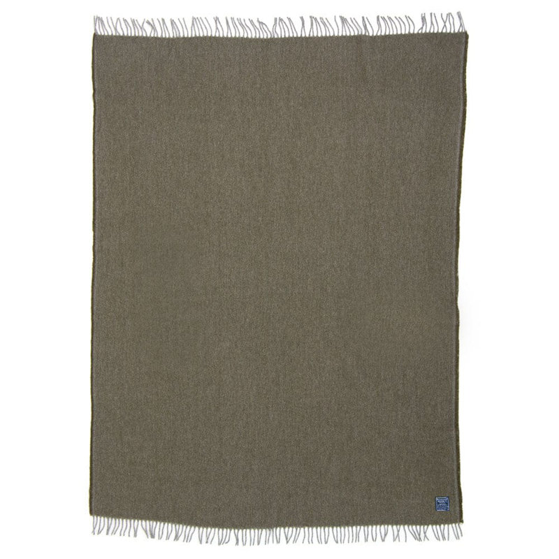 Ashby Wool Throw Blanket, Green