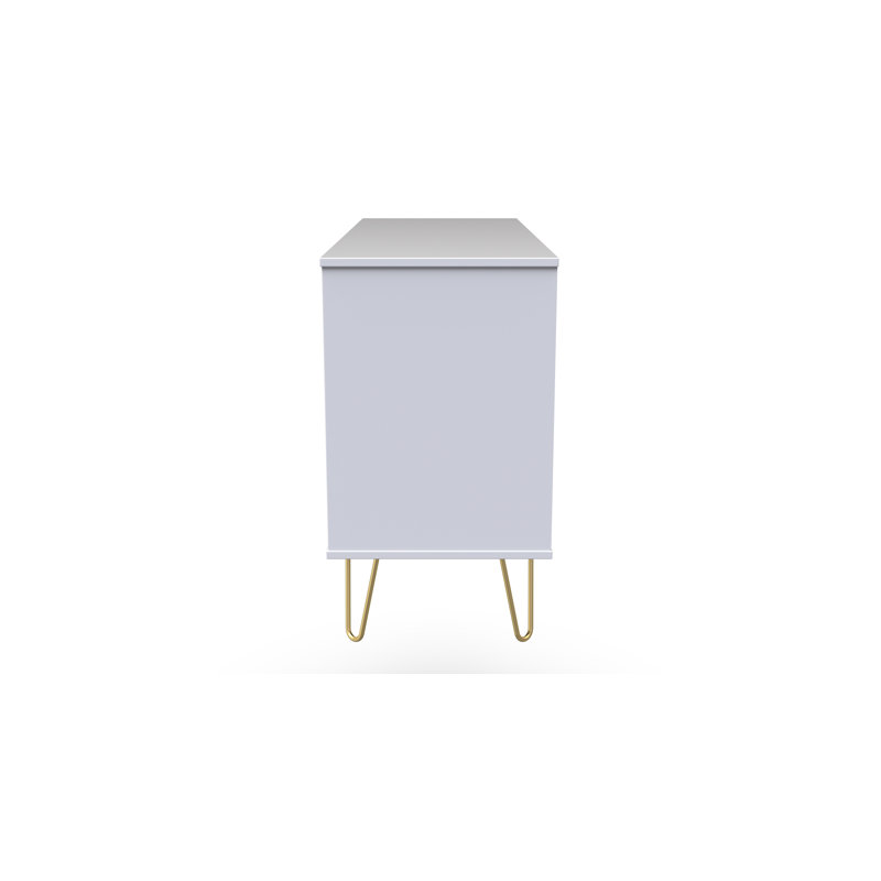 Fully Assembled Alphonzo 6 - Drawer Chest of Drawers, Kobe Pink/White