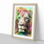 Blue Eyed Lion in Abstract - Picture Frame Painting Print-55687077-55687080