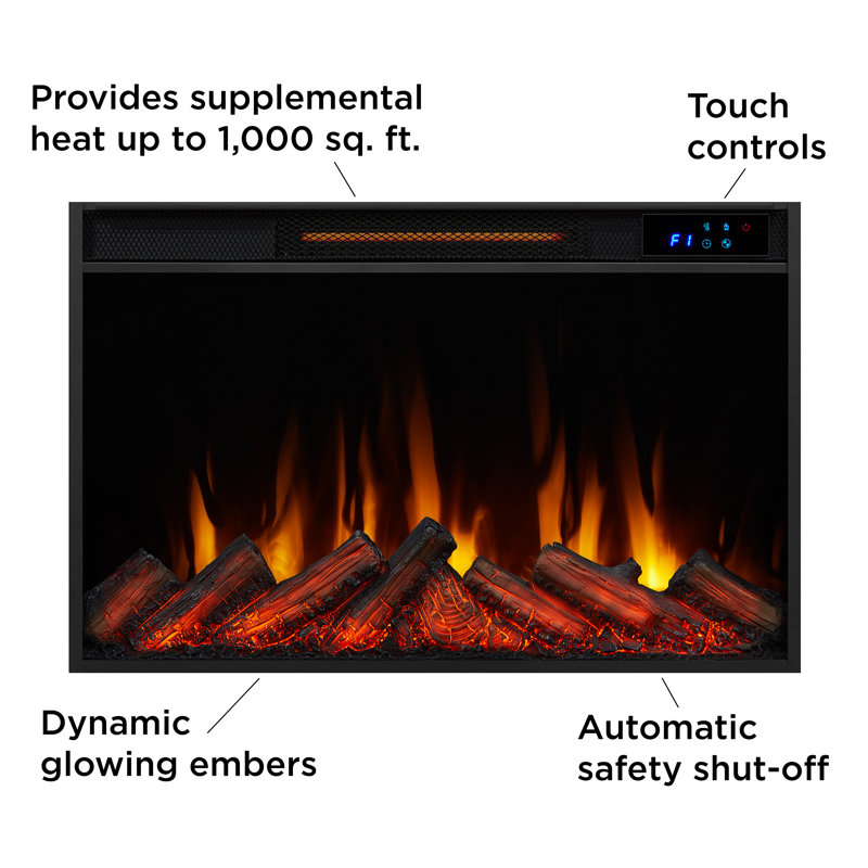 Tejon 52" Slim Electric Fireplace by Real Flame, Gray