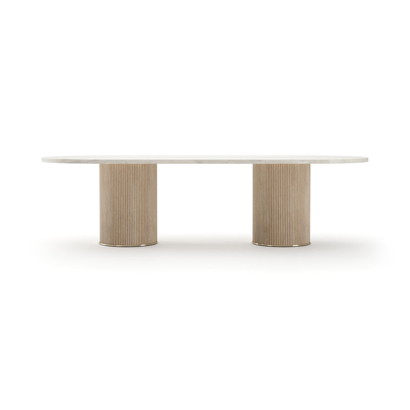*Rhythm  Oval Stone Top Dining Tbl