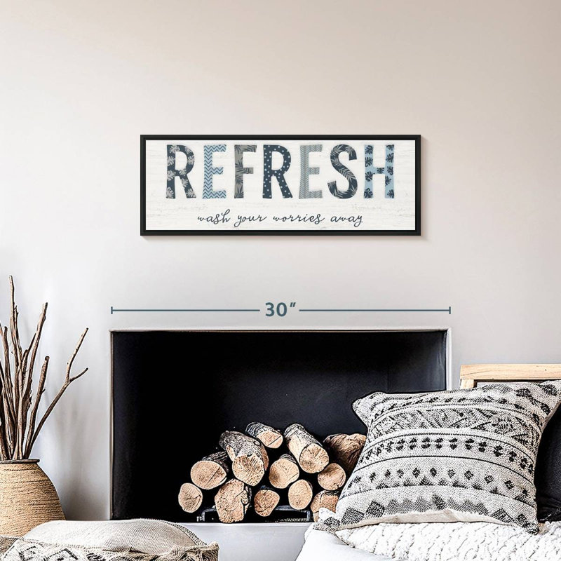 Refresh, 25" X 9", Floating Frame Black