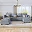 Canapé modulaire en U modulaire réversible avec siège de rangement-1889026061