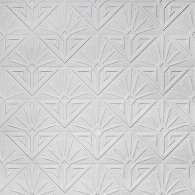 Anaglypta Luxury Paintable White Textured Vinyl Wallpaper Peelable Modern RD0671