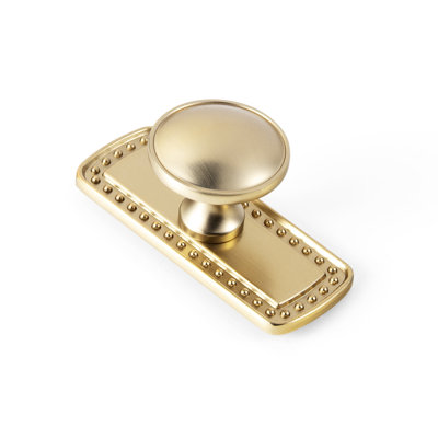 Poignée champignon 1,3 po de diamètre avec contre-plaque décorative, quincaillerie robuste pour la cuisine et le meuble-lavabo, rénovation