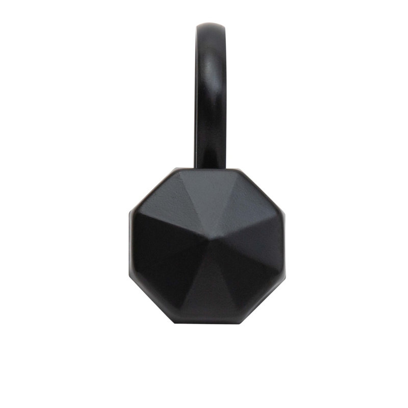 ALTA Metal Shower Curtain Hook, Black